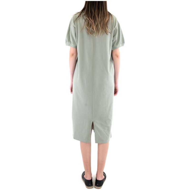 TJW SOLID STRETCH POLO DRESS